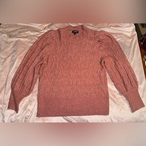 Light pink knit Express sweater, size XL